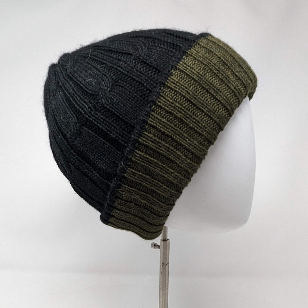 Alpaca hand knitted reversible hat / unisex / Peruvian winter hat